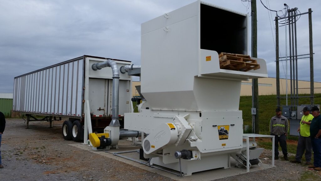 Cresswood wood shredder installed by Boulware Equipment at Honda Manufacturing in Lincoln, Alabama