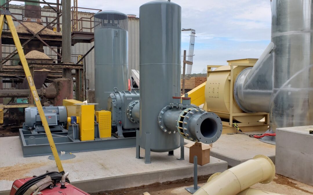 Dust Collection & High-Pressure Pneumatic Conveying for Harrigan Lumber in Monroeville Alabama