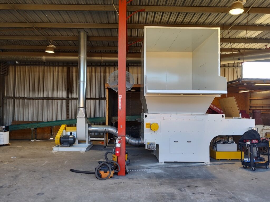 Boulware Equipment turn-key wood scrap grinding and recycling system in Houston, TX