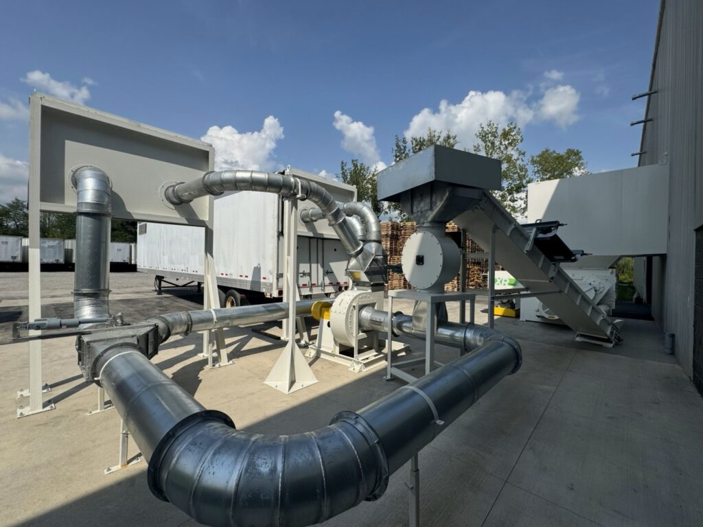 New Cresswood grinder installed for wood scrap griding