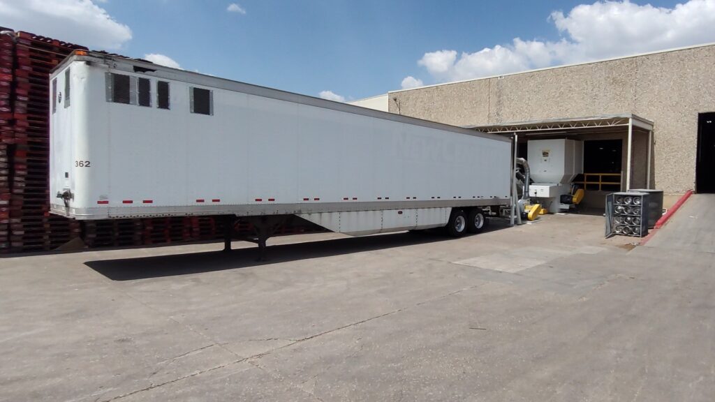 Industrial wood scrap grinder used for pallet processing
