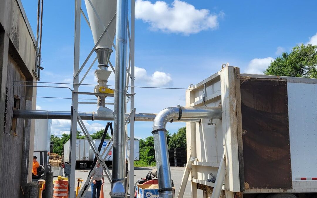 Dust Storage and Collection for Progress Pallet in Middleborough Maine